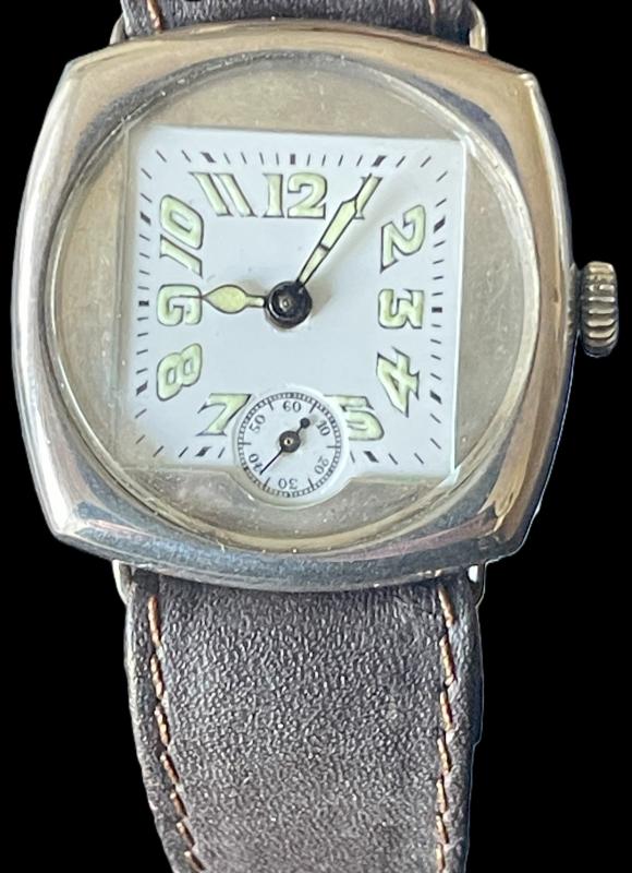 Officer's WW1 Silver Trench Watch - Circa - 1918